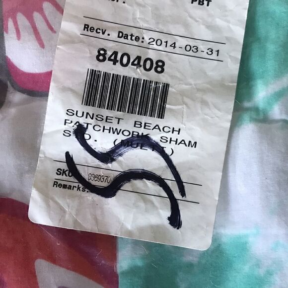 Pottery barn sunset beach patchwork Cham standard - Picture 2 of 6